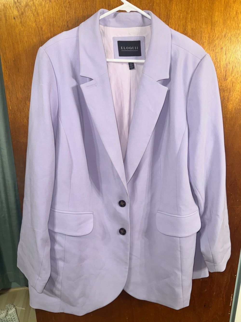 Eloquii Pastel Lilac Single-Breasted Blazer